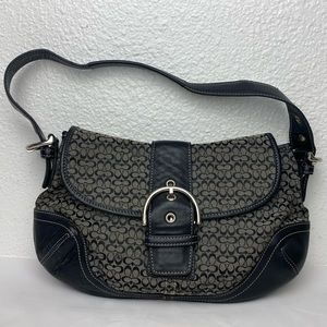 Coach Soho Signature Shoulder bag F10925 black gray